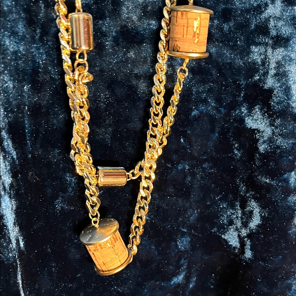 Chico's Gold and Black Chain Necklace